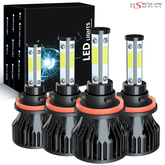 NSDXCT for Chevy Malibu 2008 2009 2010 LED Headlight Bulbs 4x H11 High Low Beam Kits 6000K White
