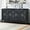 Antique Black-1, variant on 59.8" Black Antique-Style Sideboard Four Doors Buffet Cabinet with Sculpted Floral Handles for Storage in Living Room Kitchen Hall(Antique Black)