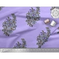 thumbnail image 3 of Soimoi Poly Georgette Fabric Leaves & Floral Block Decor Fabric Printed Yard 42 Inch Wide, 3 of 3