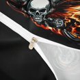 thumbnail image 4 of Castle Fairy Skull Motorcycle Twin Bedding for Adults, Flame Print Duvet Cover Set for Bedroom, Black Red,Black Reversible,2pcs,No Comforter, 4 of 6