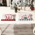 thumbnail image 4 of Christmas Gnome Placemats Set of 4,13"x8.5" Rectangle Buffalo Plaid Winter Table Mats,Holiday Table Mats for Party Kitchen Dining Decoration, 4 of 6