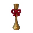thumbnail image 4 of Candelabro decorativo de metal premium para velas cónicas de pilar rojo, 4 of 9
