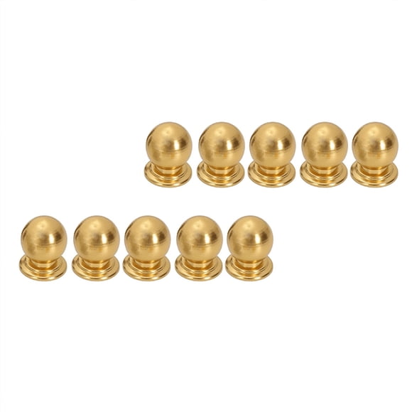 10 Pcs Cabinet Knobs Round Ball Knobs Bathroom Cabinet Knobs Dresser Knobs, Modern Cabinet Hardware for Kitchen Gold