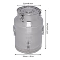 thumbnail image 2 of Milk Can Milk bucket Wine Oil Rice Pail Bucket Milk Can 304 Stainless Steel Tote Jug with Sealed Lid, 2 of 23