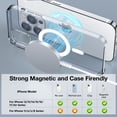 thumbnail image 4 of Magnetic Wireless Charger for iPhone: Compatible with Magsafe Charger iPhone 17-12 Series & Airpods 4 3 2 Pro-Fast 15W Max Charging Pad Strong Magnet, Dual USB-C/A Ports-Home Office Travel, 4 of 7