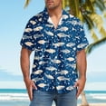 thumbnail image 1 of Blusa y camisa de manga corta con cuello vuelto, moda para mujer, informal, de manga corta, con cuello vuelto, con botones y estampado, blusa para hombre, 1 of 7