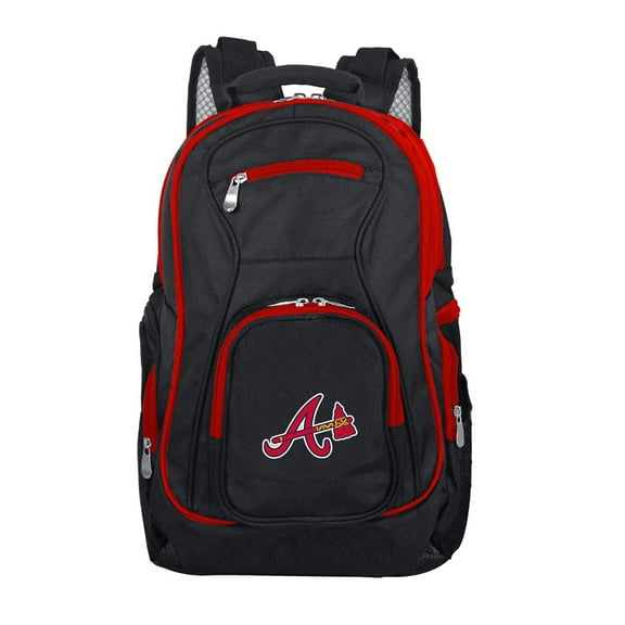 MOJO Black Atlanta Braves Trim Color Laptop Backpack