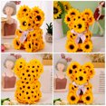 thumbnail image 2 of OULII Cute Bear Figurines Bear Statue Orange Plush Toy Gift for Friends 1Set, 2 of 7