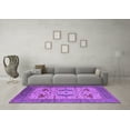 thumbnail image 3 of Ahgly Company Indoor Round Oriental Purple Industrial Area Rugs, 4' Round, 3 of 4