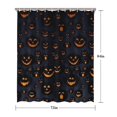 thumbnail image 5 of Dark Blue Halloween Pumpkin Faces Shower Curtain 72"x84" ,Bathroom Decorative Shower Curtains Set with 12 Hooks,Modern Waterproof Washable Shower Curtain, 5 of 6