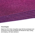 thumbnail image 4 of Glitter EVA Foam Sheets Soft Paper Self-Adhesive 11.8 x 7.8 Inch Fuchsia 12 Pcs, 4 of 7