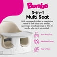 thumbnail image 4 of Bumbo Baby Toddler Adjustable 3 in 1 Multi Seat High Chair and Booster Seat with Removable Tray and Buckle Strap for Toddlers 1 to 3, Taupe (2 Pack), 4 of 5