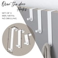 thumbnail image 3 of Adjustable White Over The Door Hooks - 3-Piece Door Hanger Set for Clothing and Accessories, Perfect for Home & Office - Includes 1 Large, 1 Medium, 1 Small Door Rack, 3 of 8