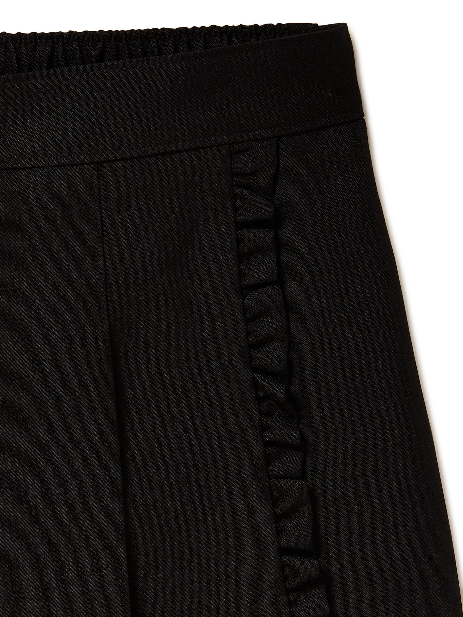 Wonder Nation Girls School Uniform Pleated Ruffle Scooter Skirt, Sizes 4-16 & 8-18 Plus