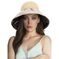 thumbnail image 3 of Deago Womens Mesh Sun Hats Wide Brim UV Protection UPF 50+ Summer Hat Foldable Beach Hats for Women (Khaki), 3 of 8