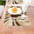 thumbnail image 5 of YFYANG Washable Heat-Resistant Placemats, 70% PVC/30% Polyester, Brown Texture Kitchen Table Mat, 12" x 18" 6 Pcs, 5 of 6