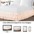thumbnail image 4 of SGI Bedding 09 Inch Multi Ruffled Bed Skirt | Microfiber Bed Skirt | Fade Resistant, Wrinkle Free, Anti-static, Decorative, Extra Storage Space, Clutter-Free | Twin, Peach, 4 of 8