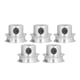 thumbnail image 1 of Paquete de 5 poleas redondas fijas con tornillo, poleas duraderas en forma de V con orificio de 16 mm de diámetro para transmisión por correa redonda (apertura de 5401000600016 6 mm), 1 of 9