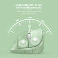thumbnail image 4 of Ergonomic Wireless Mouse with USB Receiver for PC Computer, Laptop and Desktop, Ergo Vertical Mouse with Silent Clicks Long Battery Life, Up to 1600 DPI & 1 AA Battery Powered, Green, 4 of 4