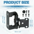 thumbnail image 2 of Uxcell Self-Closing Cabinet Hinges Semi-Overlay, Semi Concealed Flush Face Mount Cabinet Hinge with Screws Black, 2 of 7