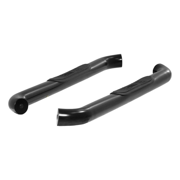 ARIES 3" Round Black Steel Side Bars, Select Silverado, Sierra 1500, 2500, 3500 Step Nerf Bar Kit