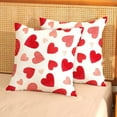 thumbnail image 4 of Valentines Pillow Covers 20x20 Pack of 2 Red Love Heart Throw Pillow Covers Decoration,Wedding Valentine''s Day Mother''s Day Anniversary Farmhouse Linen Cushion Case Decor for Home Sofa Couch, 4 of 6