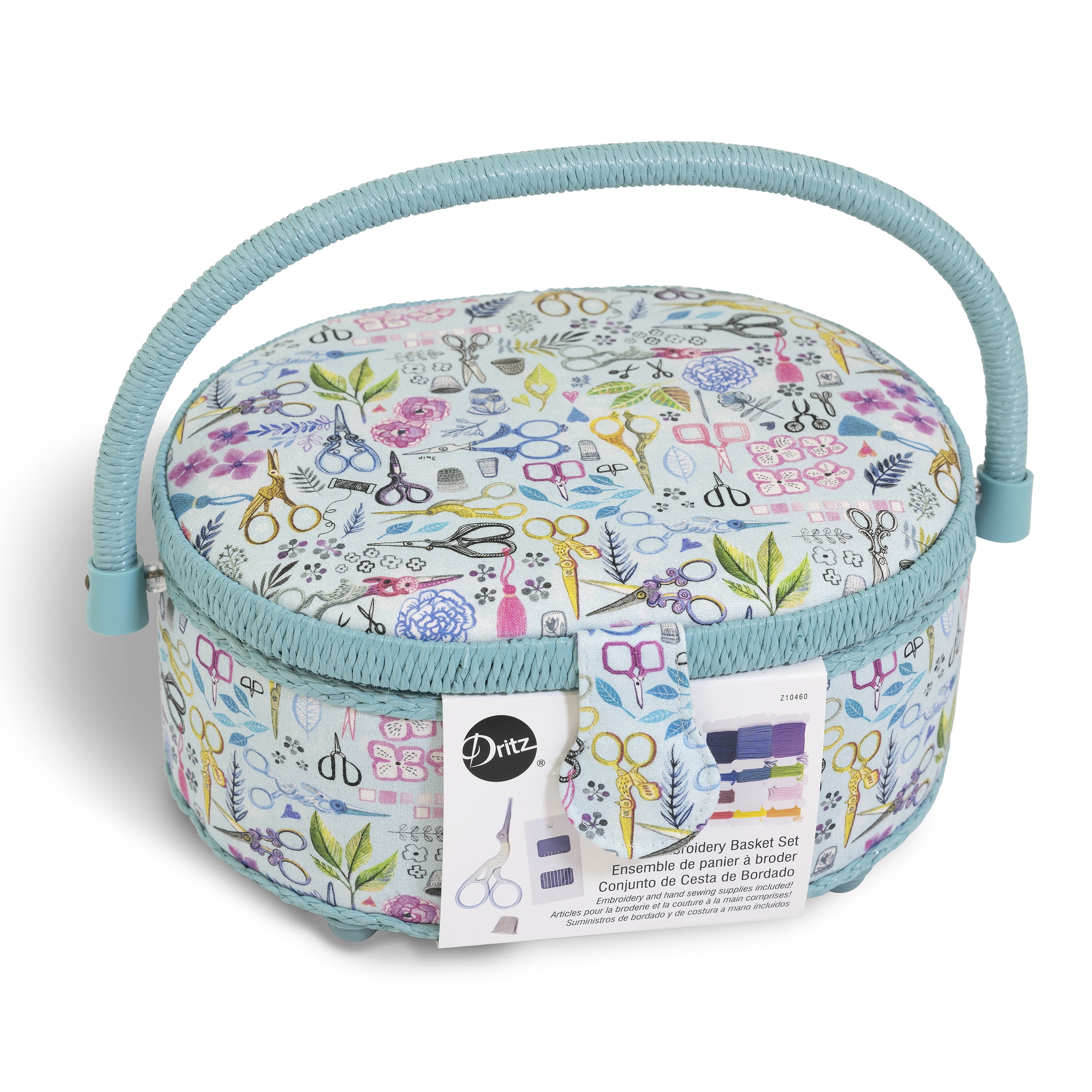Dritz On The Go Sewing Carry Bag - 12.5x12.5 Inches, Multiple Pockets, Holds Mats & Rulers, Adjustable Strap