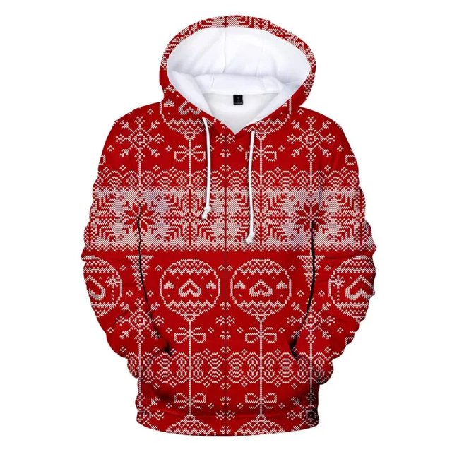 Suéter feo de Navidad Navidad Unisex hombres mujeres Papá Noel Navidad novedad muñeco de nieve estampado 3D suéter con capucha suéter cálido