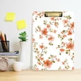 thumbnail image 2 of FORMRS Acrylic Clipboard with Low Profile Clip Standard A4 Letter Size, 12.5" x 9", Orange Floral Blooms, 2 of 8