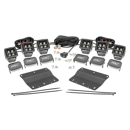 Rough Country DRL Triple LED Fog Light Kit for 2021-2025 Ford Bronco - 51088