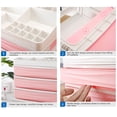 thumbnail image 2 of Organizador de cosméticos estilo nórdico, caja de plástico para joyas y labiales, 3 niveles, color gris, tamaño pequeño, diseño con cajones, material PP resistente y ligero, ideal para escritorio o, 2 of 6