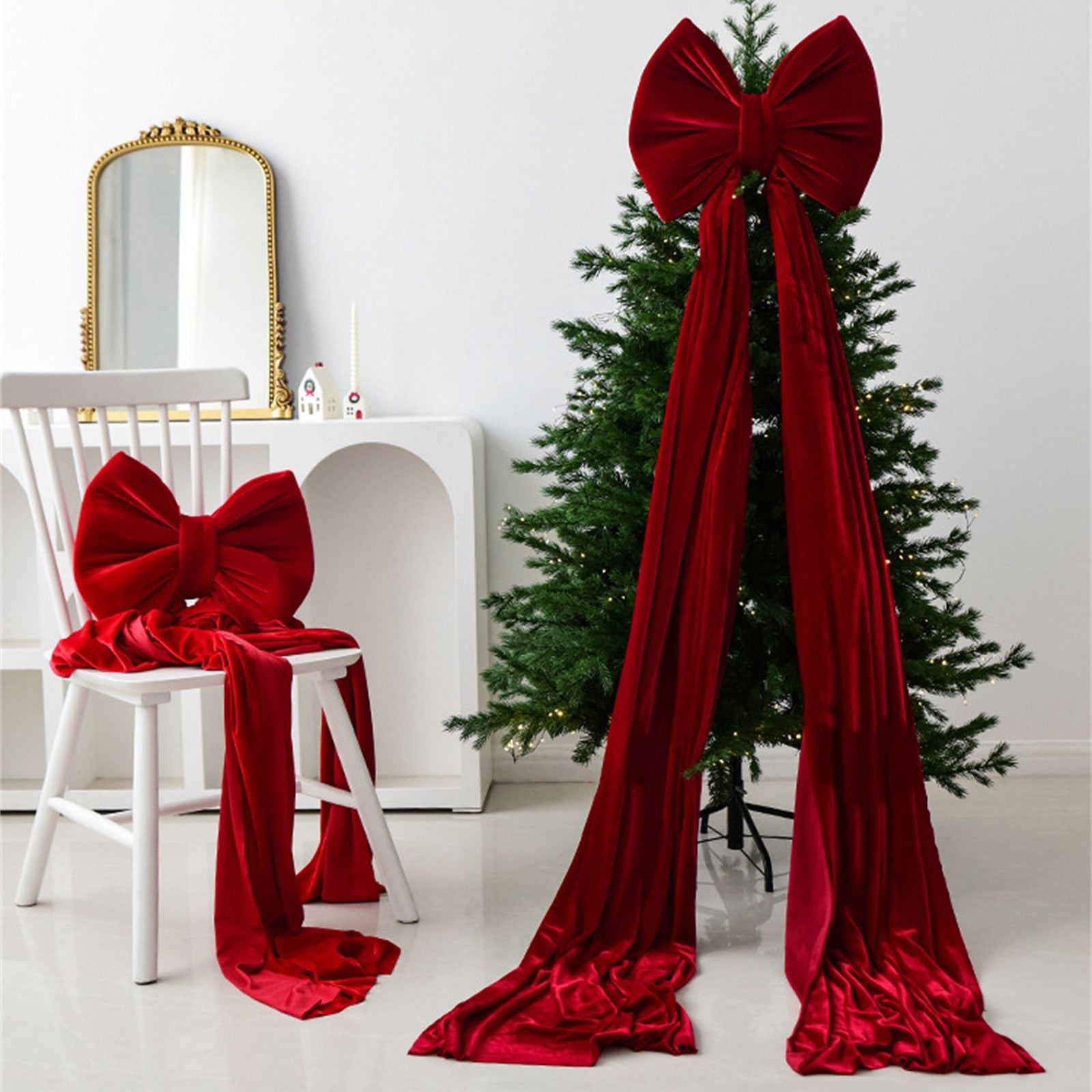 Giant Bows Christmas Ornament Christmas Bowknot Decorations For Festival Tree Home And Festival