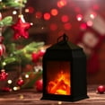 thumbnail image 4 of Fireplace LED Light Effect Lantern for Home Xmas Party Square, 4 of 7