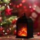 thumbnail image 4 of Chimenea con farol LED sin llama, fuego de leña parpadeante para decoración navideña L cuadrado, 4 of 7