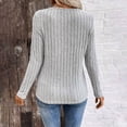 thumbnail image 5 of Women's V Neck Long Sleeve Fashion Shirts Loose Fit Soft Solid Colors Top, 5 of 9