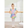 thumbnail image 4 of Arshiner Girls Ruffle Sleeve Ballet Dance Dress Tutu Skirted Leotard, 4 of 6