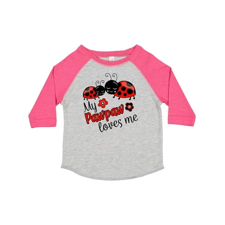 

Inktastic My Pawpaw Loves Me with Cute Ladybugs Gift Toddler Boy or Toddler Girl T-Shirt