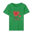thumbnail image 6 of Fesfesfes V Neck Tshirt Women's Valentine's Day Love Printed Short Sleeved T-shirt Top Short Sleeved Round Neck Top/Shirt Layering Shirts for Women XL(US:10), 6 of 6