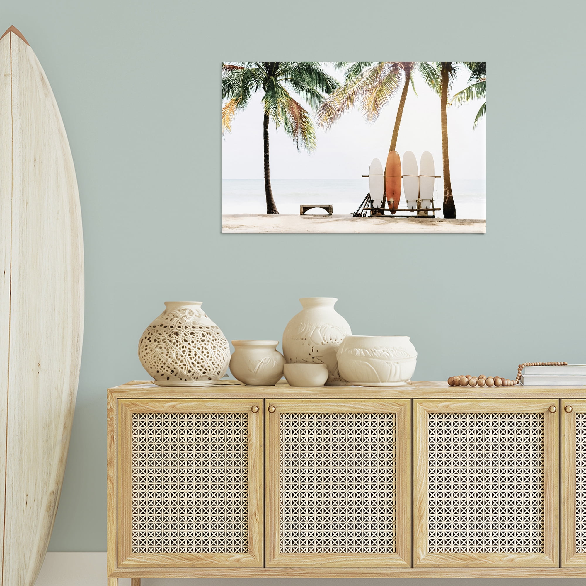 Stupell Industries Hawaii Surfing View Nautical & Beach Photography Wrapped Canvas Art Print Wall Art, 36 x 24