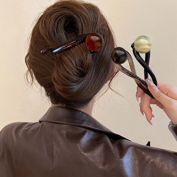 Viflosae Hair Clips for Thick Hair Claw Clips for Women High Sense Of Pearl Words Hair ClipElegant Back Of The Head Hair Twists Clip Temperament Headdress
