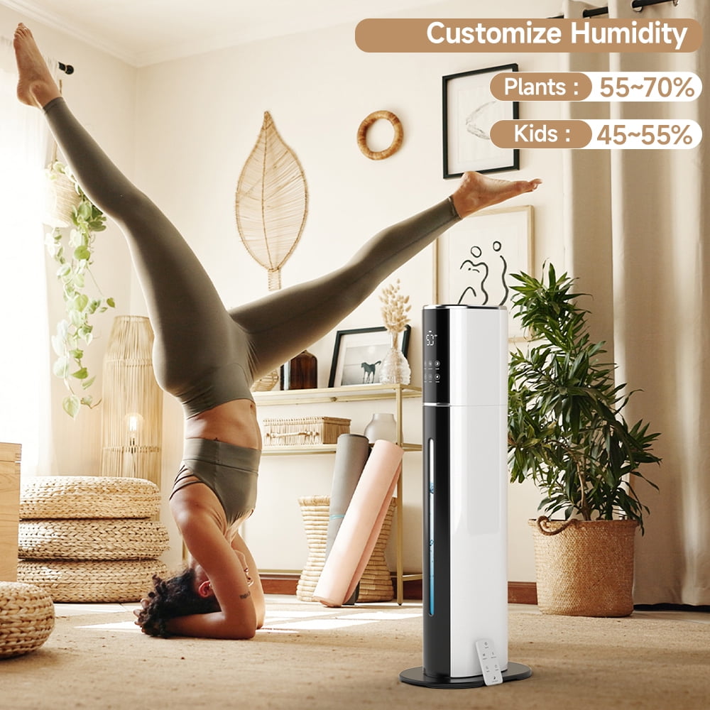 2.4Gal Quiet Ultrasonic Humidifier with Purification & UV Light for Large Rooms, Pets and Babies