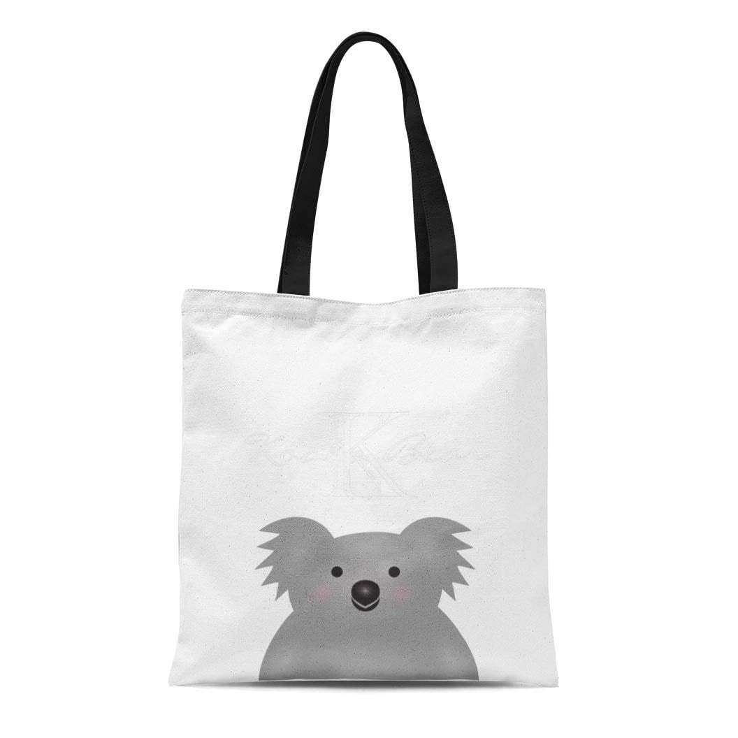 ASHLEIGH Canvas Tote Bag Australia Cute Cuddly Australian Baby Koala Bear Monogram Reusable ...