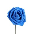 Artificial Rose Flower Blue PE Foam?Fake Simulation Rose with Leaf and