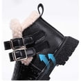 thumbnail image 6 of BRGZLK Toddler Kids Girls Boots Winter Casual Comfy Warm Fleece Lined Snow Boots Trendy Solid Color Waterproof Non Slip Ankle Booties with Buckle Detail Black 5.5-6 Years, 6 of 8