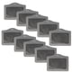 thumbnail image 2 of 10 Uds Portatarjetas Horizontales de Cuero PU Kusrkot Insignias de Nombre Tarjeta de Identificación Gris, 2 of 8