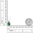thumbnail image 2 of Gem Stone King 925 Sterling Silver Green Nano Emerald and Black Onyx Pendant Necklace for Women (3.59 Cttw, Gemstone May Birthstone, Round 10MM, With 18 inch Chain), 2 of 4