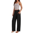 thumbnail image 3 of Sundazz Wide Leg Pants for Women Summer Smocked Waisted Palazzo Pants Baggy Flowy Trousers, XS-XL, 3 of 7