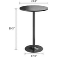 thumbnail image 2 of BOBOKY Bistro Pub Table Round Bar Height Cocktail Table Metal Base MDF Top Obsidian 23.8-Inch Top, 39.5-Inch Height (1 - Pack)Black, 2 of 8