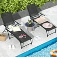 thumbnail image 2 of Costway Ensemble de 2 Chaises Longues Pliantes de Patio avec Dossier Inclinable à 6 Niveaux, Noir, 2 of 10