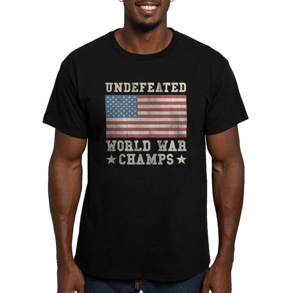 CafePress - Undefeated World War C Men's Fitted T Shirt (Dark) - Men's Fitted T-Shirt